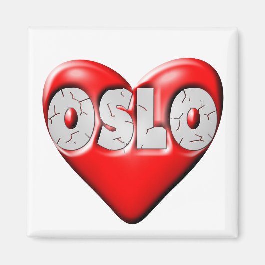 Ik hou van Oslo Noorwegen Magneet (Voorkant)