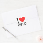 Ik hou van Oslo Vierkante Sticker (Envelop)