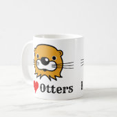 Ik hou van otters. Andere waardering. Houdt van ot Koffiemok (Voorkant links)