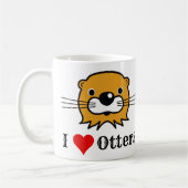 Ik hou van otters. Andere waardering. Houdt van ot Koffiemok (Links)