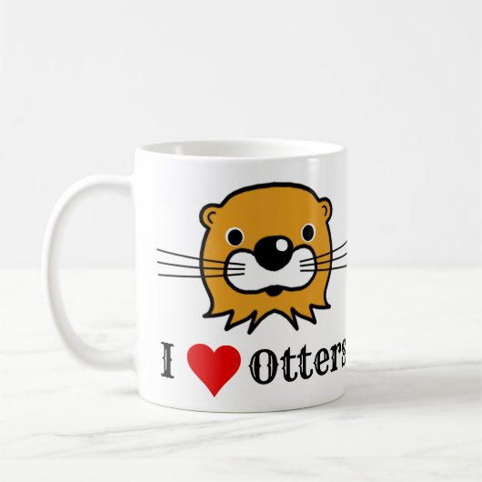 Ik hou van otters. Andere waardering. Houdt van ot Koffiemok (Links)