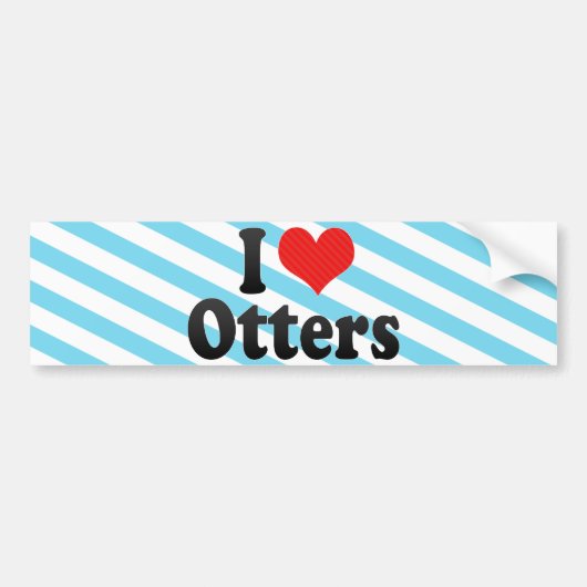 Ik hou van otters bumpersticker (Voorkant)