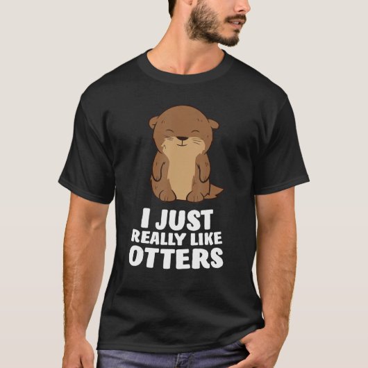 Ik hou van Otters Cute Otter T-shirt (Voorkant)