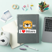 Ik hou van otters. Otter's Head Sticker (iPad Cover)