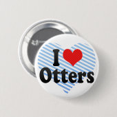 Ik hou van otters ronde button 5,7 cm (Voorkant /achterkant)