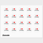 Ik hou van OTTERS Ronde Sticker (Vel)