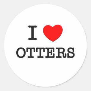 Ik hou van OTTERS Ronde Sticker