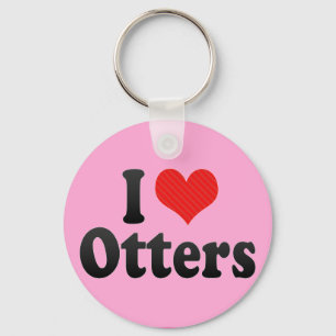 Ik hou van otters sleutelhanger