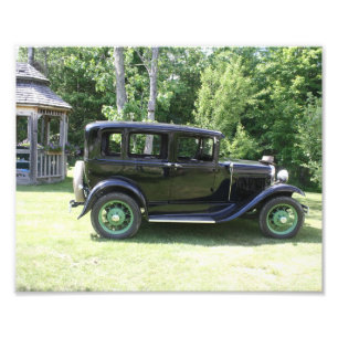 Ik hou van oude auto's foto afdruk