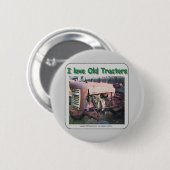Ik hou van oude IH trekkers Ronde Button 5,7 Cm (Voorkant /achterkant)