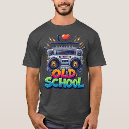 Ik hou van oude schoolmuziek t-shirt