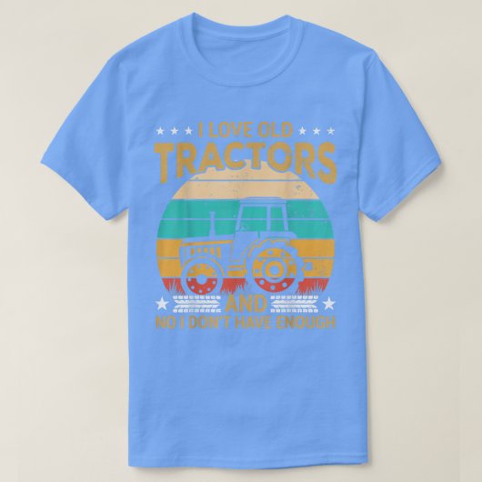 Ik hou van oude Tractors grappige Tractor Collecto T-shirt (Design voorkant)