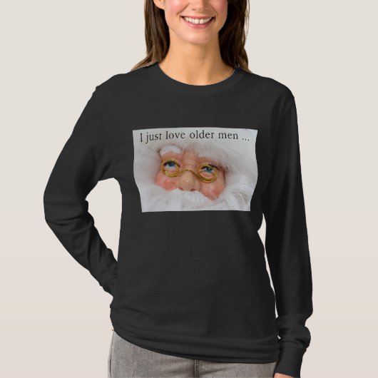 Ik hou van oudere mannen Oogst-kerstShirt T-shirt (Voorkant)