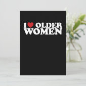 Ik hou van oudere vrouwen in hart Groovy Kaart (Staand voorkant)