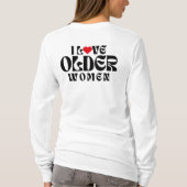 IK HOU VAN OUDERE VROUWEN T-SHIRT (Achterkant)