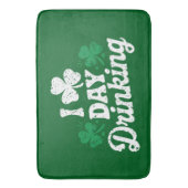 Ik hou van overdag drinken Funny St Patrick's Day Badmat (Voorkant Verticaal)