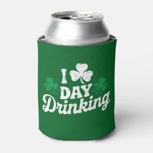 Ik hou van overdag drinken Funny St Patrick's Day Blikjeskoeler