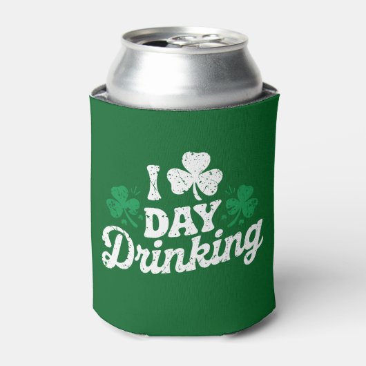 Ik hou van overdag drinken Funny St Patrick's Day  Blikjeskoeler (Blikje Voorkant)