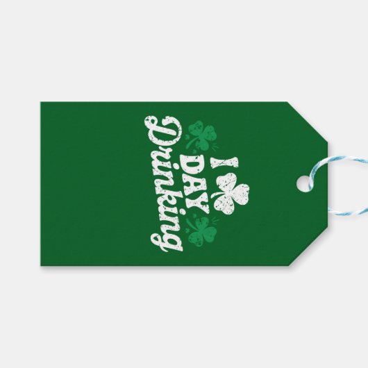Ik hou van overdag drinken Funny St Patrick's Day Cadeaulabel (Voorkant (Horizontaal))
