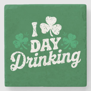 Ik hou van overdag drinken Funny St Patrick's Day Stenen Onderzetter