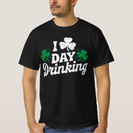 Ik hou van overdag drinken Funny St Patrick's Day T-shirt