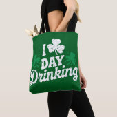 Ik hou van overdag drinken Funny St Patrick's Day Tote Bag (Dichtbij)