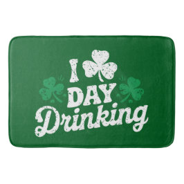 Ik hou van overdag drinken Grappige St. Patrick's Badmat
