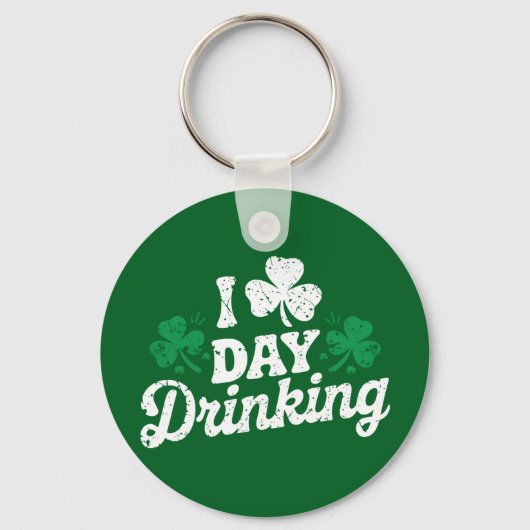 Ik hou van overdag drinken Grappige St. Patrick's Sleutelhanger (Voorkant)