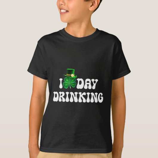 Ik hou van overdag drinken St. Patrick's Day Grapp T-shirt (Voorkant)