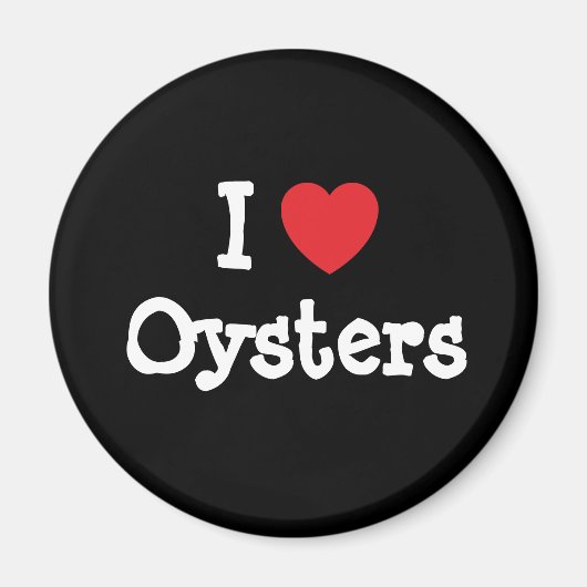 Ik hou van Oysters hart op maat Magneet (Voorkant)