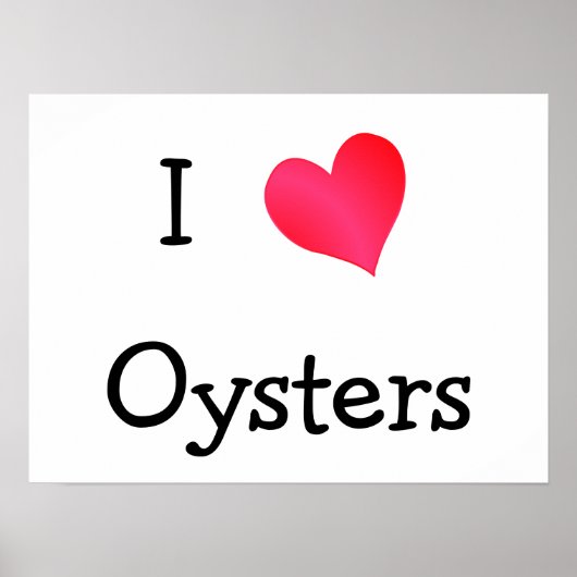 Ik hou van Oysters Poster (Voorkant)