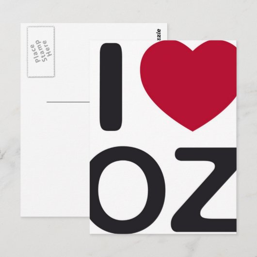 Ik hou van oz briefkaart (Voorkant / Achterkant)