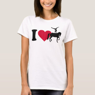 Ik hou van paard dat T-Shirt vult
