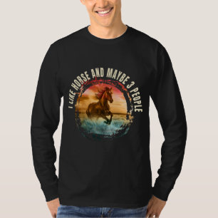 ik hou van paard en misschien 3 mensen t-shirt