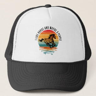 IK HOU VAN PAARD EN MISSCHIEN 3 MENSEN TRUCKER PET