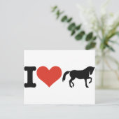 Ik hou van paarden briefkaart (Staand voorkant)