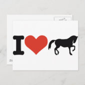 Ik hou van paarden briefkaart (Voorkant / Achterkant)