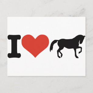 Ik hou van paarden briefkaart