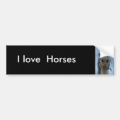 Ik hou van Paarden bumper sticker (Voorkant)