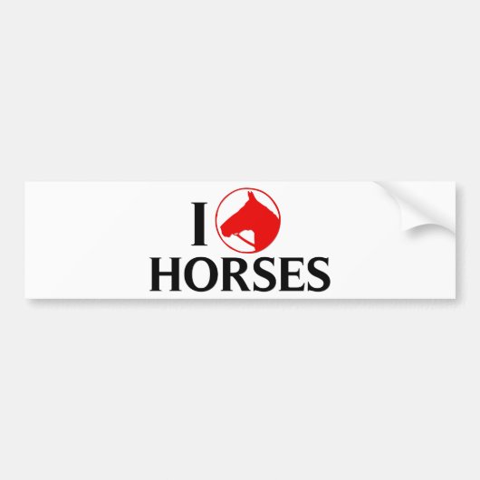 Ik hou van paarden bumpersticker (Voorkant)