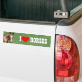 Ik hou van paarden bumpersticker (Op Truck)