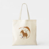 Ik hou van paarden en koffie een latte tote bag (Achterkant)