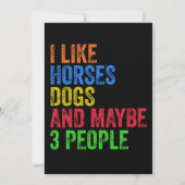 Ik hou van paarden en misschien 3 mensen kaart (Voorkant)