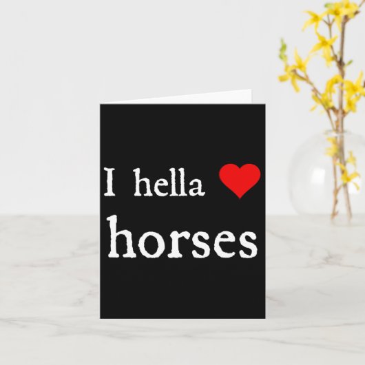 Ik hou van paarden en paardrijden kaart (Gele Bloem)