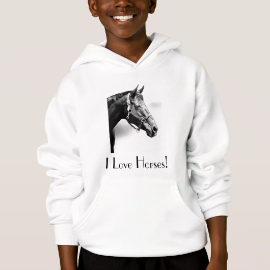 Ik hou van paarden! Girls Hoodie (Voorkant)