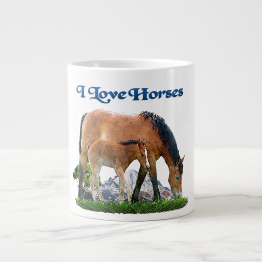 Ik hou van paarden grote koffiekop (Voorkant)