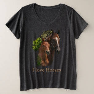 Ik hou van paarden grote maat t-shirt