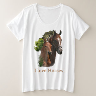 Ik hou van paarden grote maat t-shirt