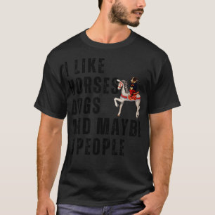 Ik hou van paarden honden en misschien 3 mensen 8 t-shirt