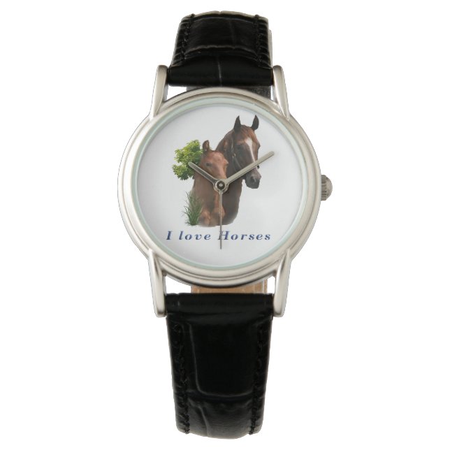 Ik hou van paarden horloge (Voorkant)